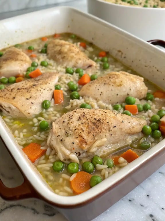 Steg 4 för kycklingrisgryta — kontroll av konsistensen