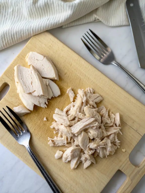 Step 2 for Greek lemon chicken soup — process in progress