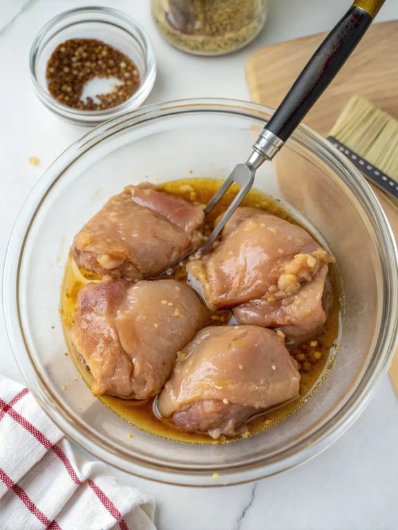Step 4 for honey garlic chicken — texture check