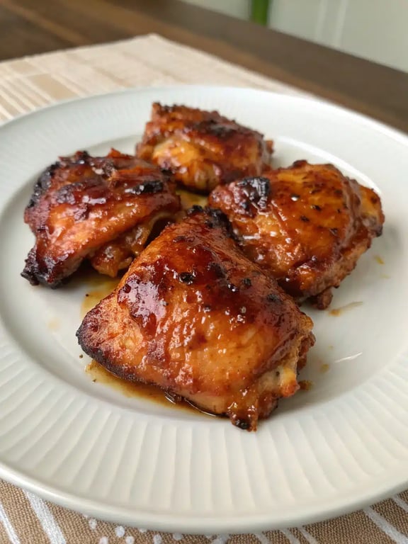 honey garlic chicken plated with white rice and steamed broccoli