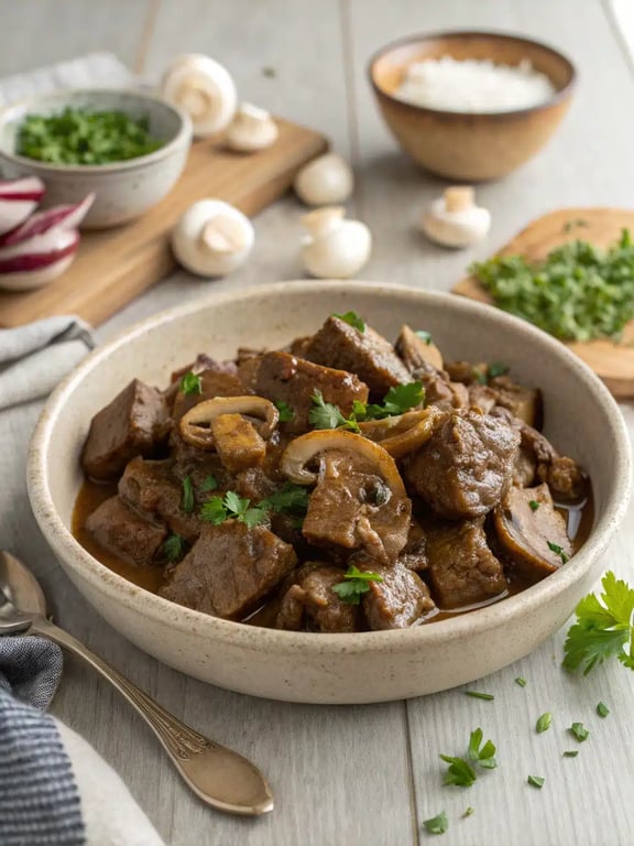 Instant Pot Beef Tips med djärv smak och nostalgi