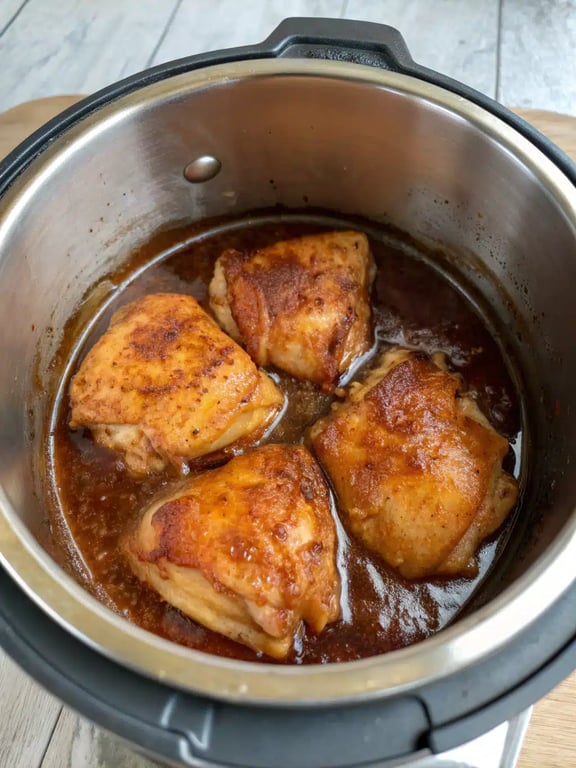 instant pot chicken — final step Final step for instant pot chicken — plated and ready
