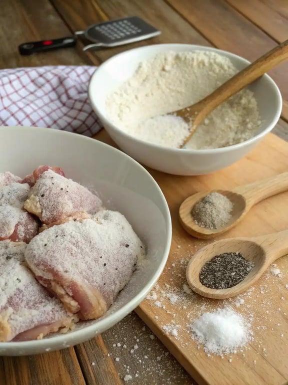 Step 2 for instant pot lemon chicken — process in progress
