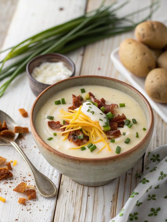 Simple Loaded Baked Potato Soup With Nostalgia