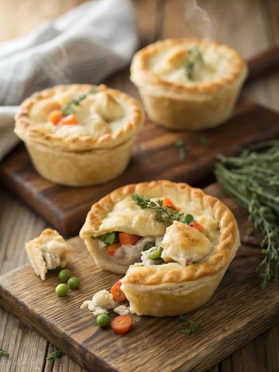 Snabba mini-kycklingpajer klara på 30 minuter