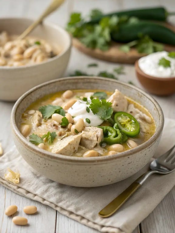 Simple White Chicken Chili Great For Batch Cooking