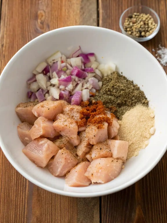 White chicken chili simmering on the stovetop, showing a creamy texture