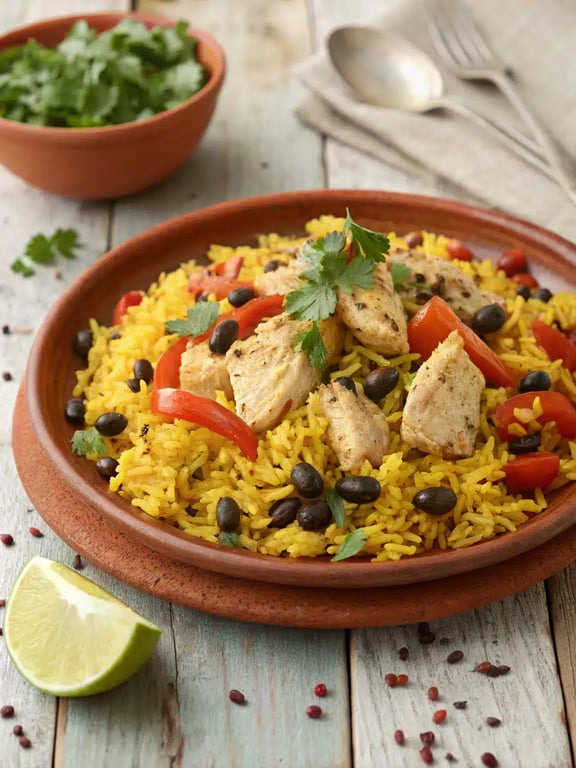 Le riz au poulet des Caraïbes est un simple plaisir familial