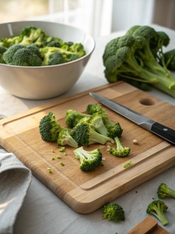 Step 2 for creamy broccoli cheddar orzo — toasting orzo in a skillet