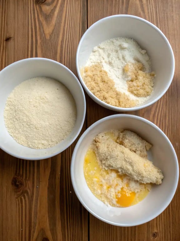 Step 4 for garlic parmesan chicken — texture check