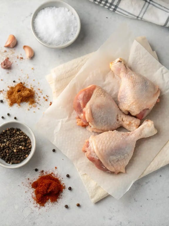 Step 2 for lemon garlic chicken — process in progress