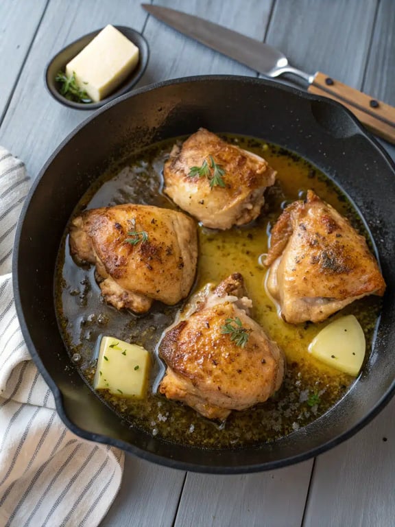 Final step for lemon garlic chicken — plated and ready