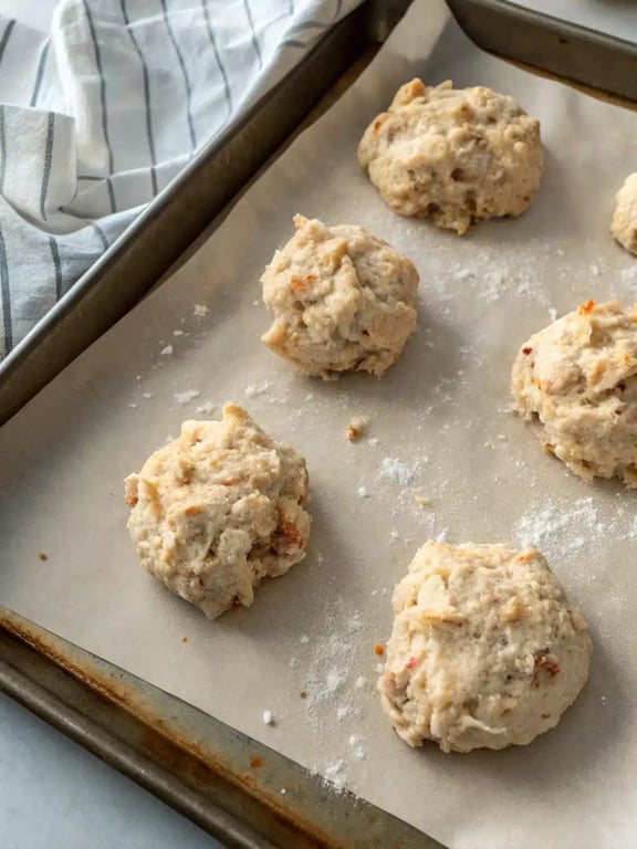 Final step for Red Lobster biscuit chicken — plated and ready