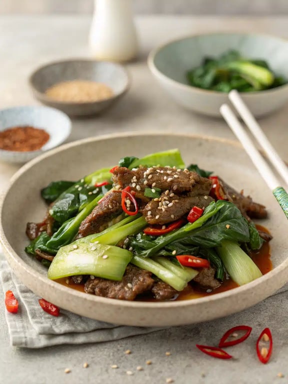 Bok Choy Beef Stir Fry with Bold Nostalgia