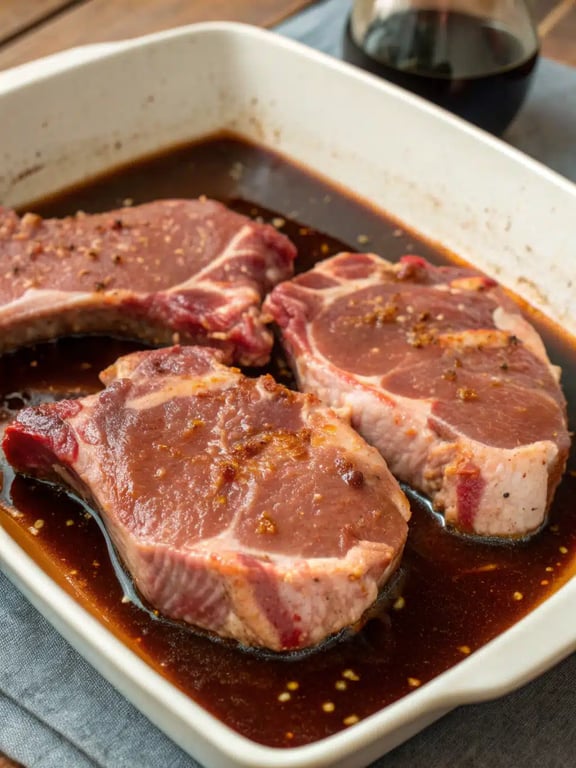 Step 4 for brown sugar beef chops — texture check