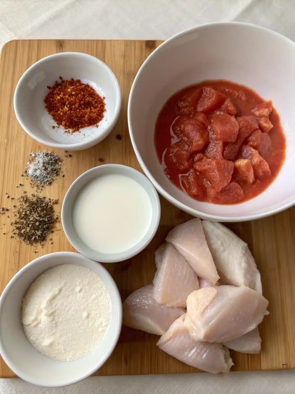 butter chicken recipe ingredients butter chicken recipe ingredients arranged on the counter