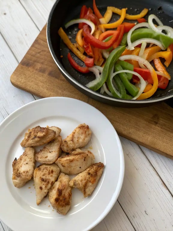 Step 4 for Cajun chicken pasta — texture check