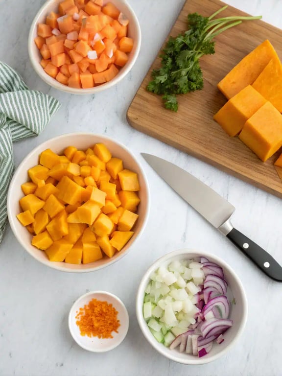 Step 2 for fall soup recipes — sautéing carrots, celery, and onion