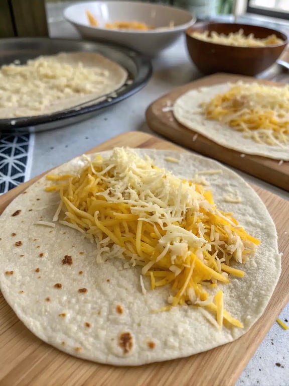 Step 4 for grilled cheese burrito — texture check