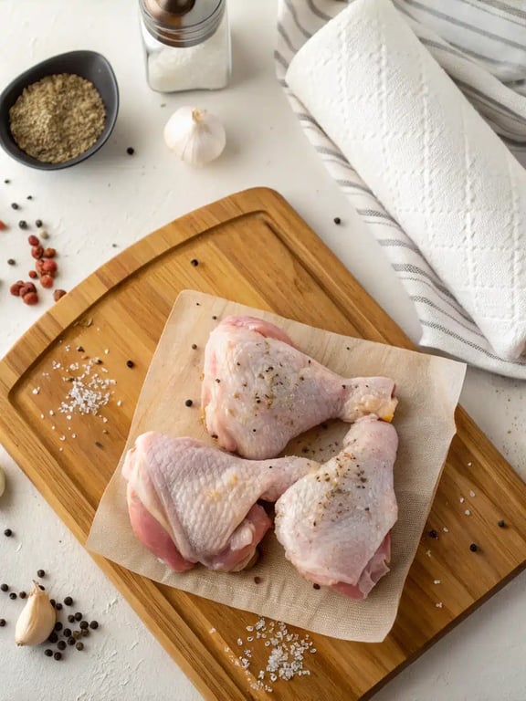 Step 2 for hot honey chicken — process in progress