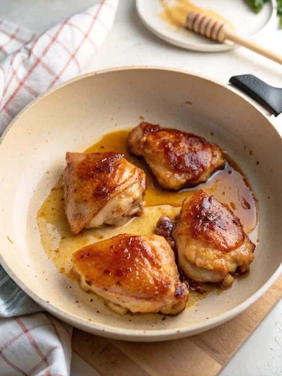 Final step for hot honey chicken — plated and ready
