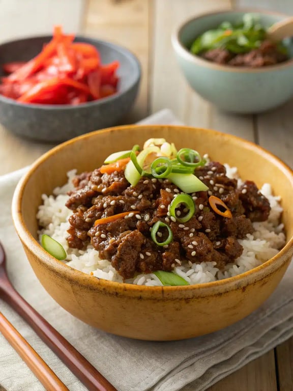 Korean ground beef bowl quick nostalgia for dinner