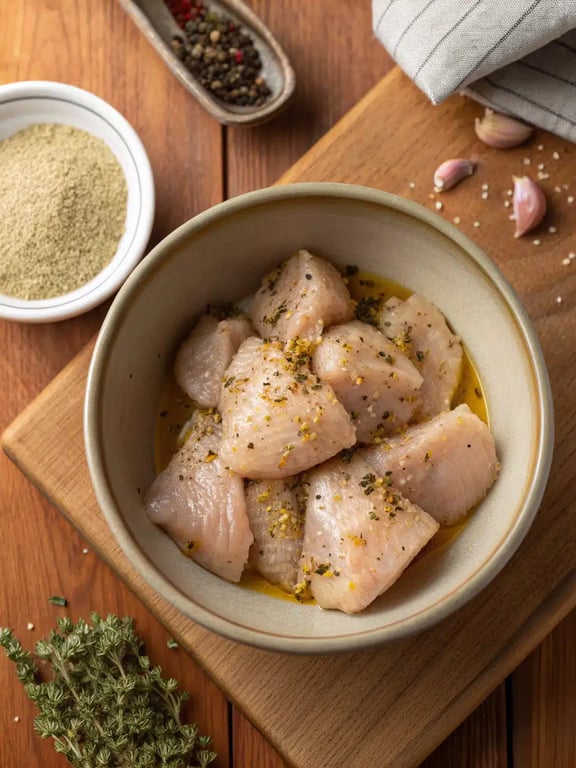 Step 2 for quick healthy dinner recipes — process in progress