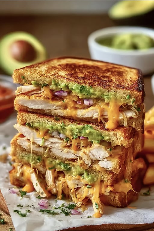 Chicken Avocado Melt Sandwich: Makes 2 Servings – 30-Minute Dinner