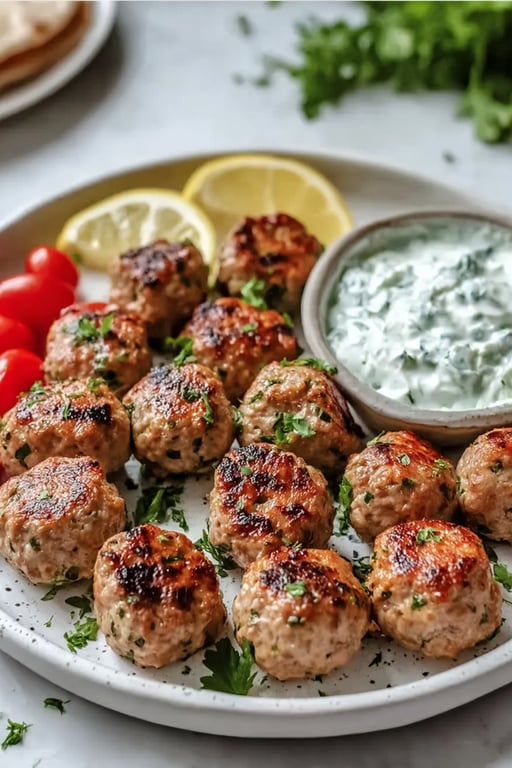 Greek Turkey Meatballs Tzatziki: Easy Greek Recipe