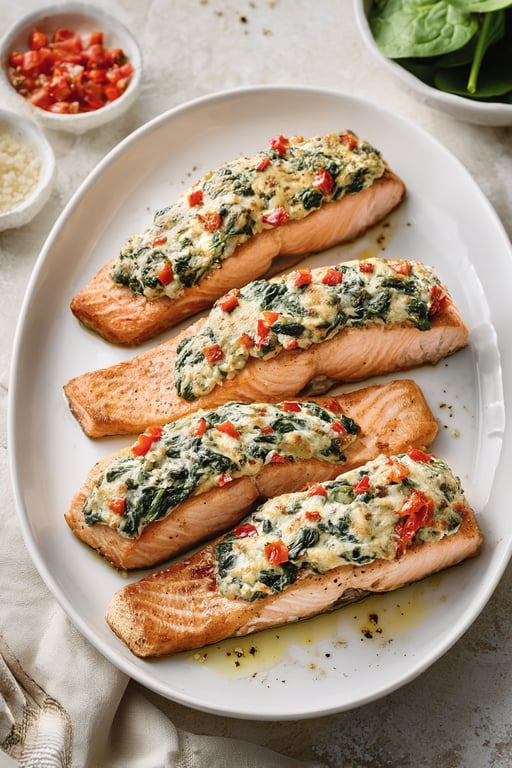 Stuffed Salmon Spinach Feta: 10 Ingredients – 30-Minute Dinner