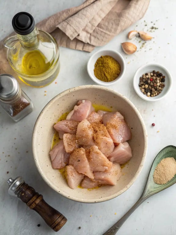 Step 2 for cheesy chicken wraps — process in progress