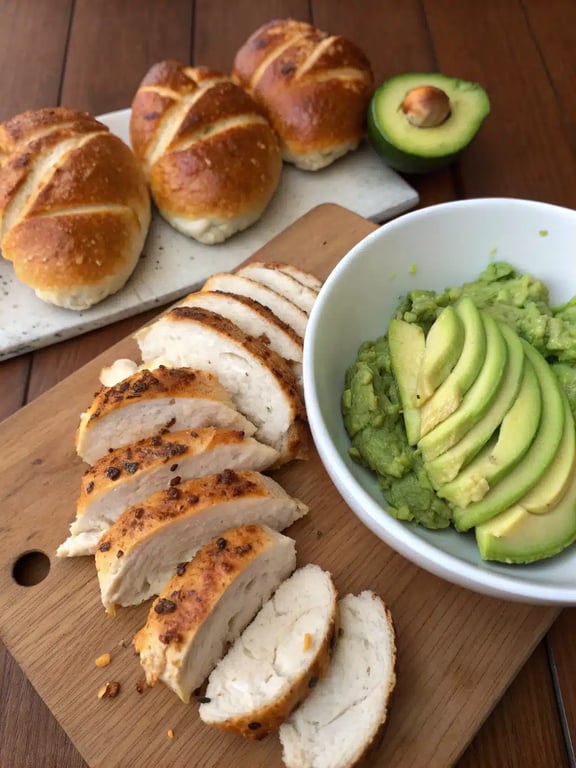 Step 4 for chicken avocado melt — texture check