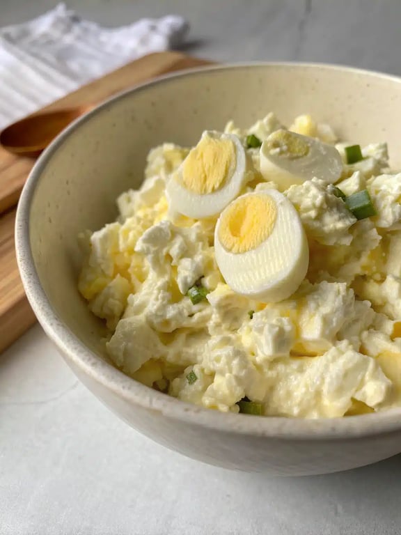 cottage cheese egg salad served on toast with fresh greens