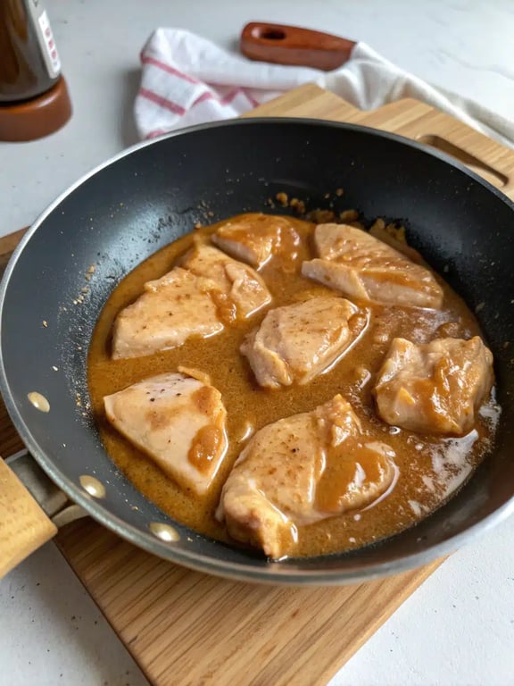 Final step for Thai peanut chicken — plated and ready