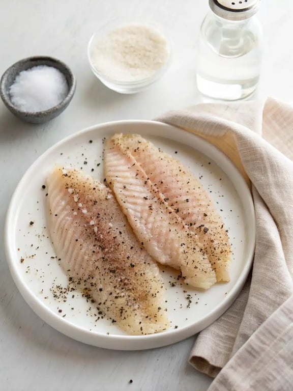Step 2 for tilapia pepper sauce recipe — process in progress