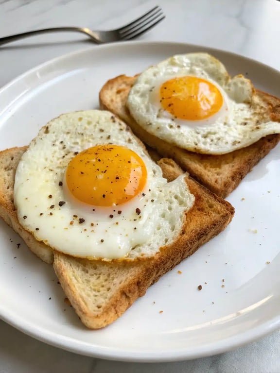 air fryer egg toast plated with fresh avocado and cherry tomatoes