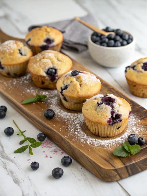 Blueberry protein muffins ready in 30 minutes