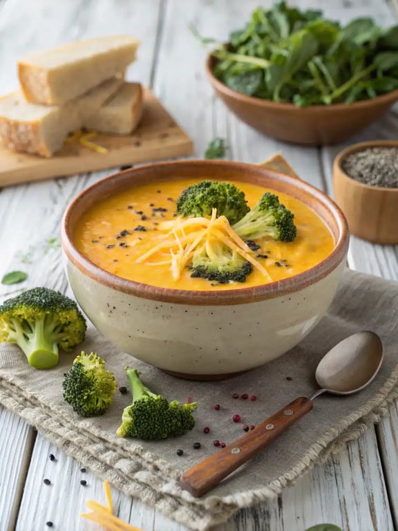 Simple Broccoli Cheddar Soup For Great Batch Cooking