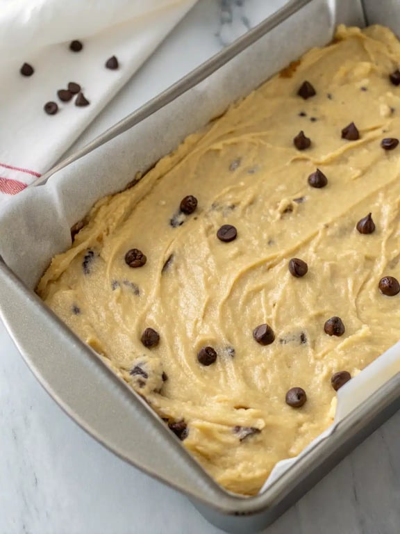 A stack of perfectly sliced banana oatmeal bars ready to be served.