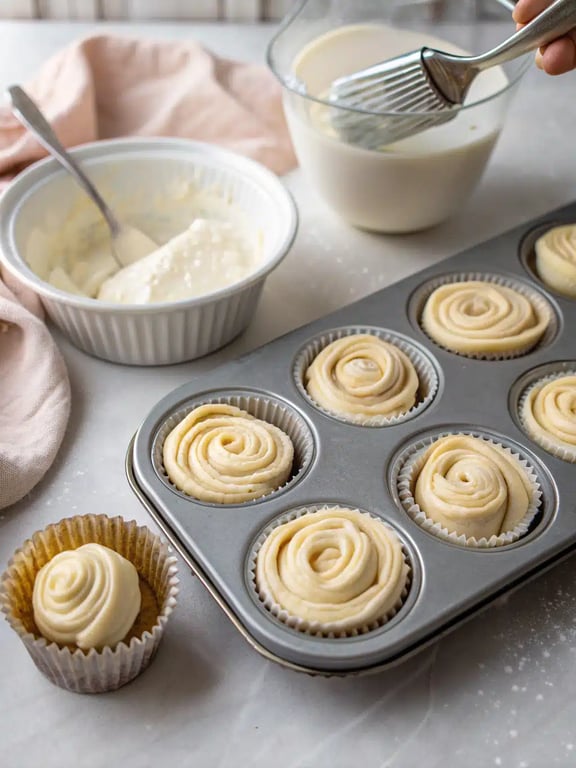 Final step for cinnamon sugar cruffins — rolling warm pastries in cinnamon sugar