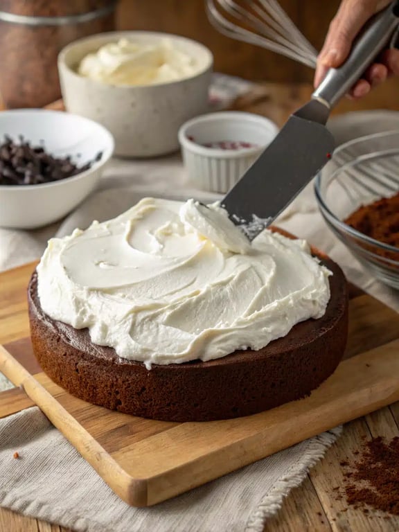 Final step for Better Than Sex Cake — plated and ready