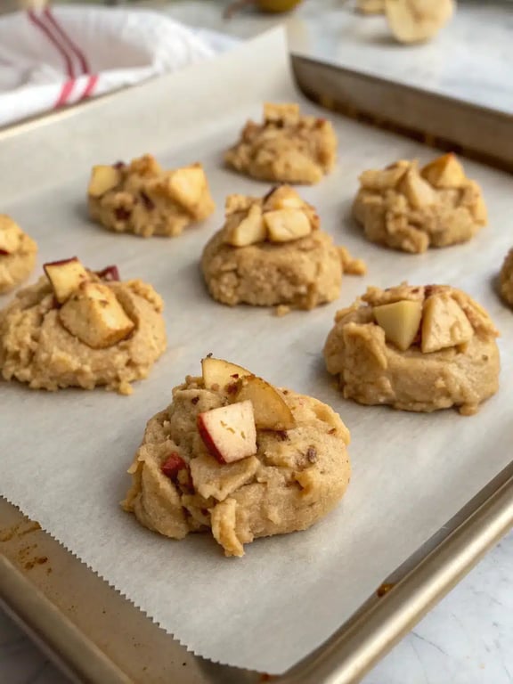 Final step for caramel apple cookies — plated and ready