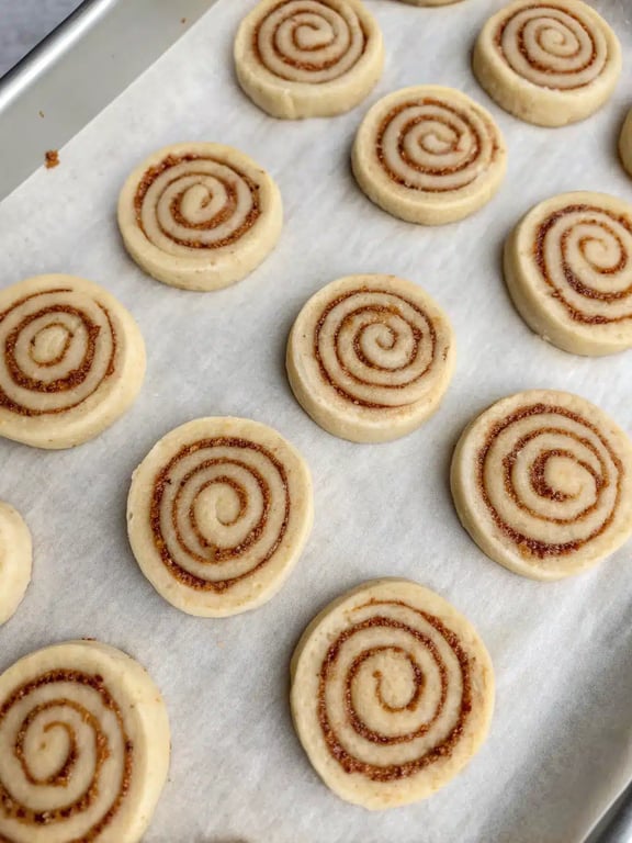 Final step for cinnamon roll cookies — plated and ready