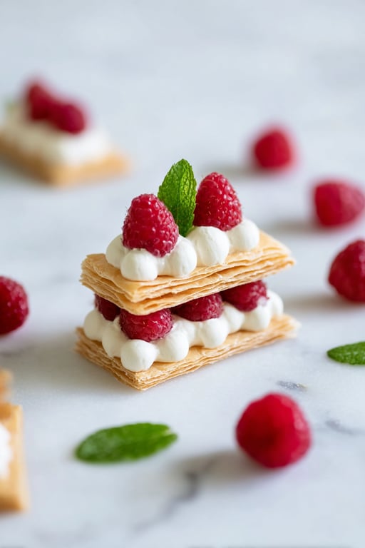 Raspberry Mille Feuille Cookies Elegant and Easy