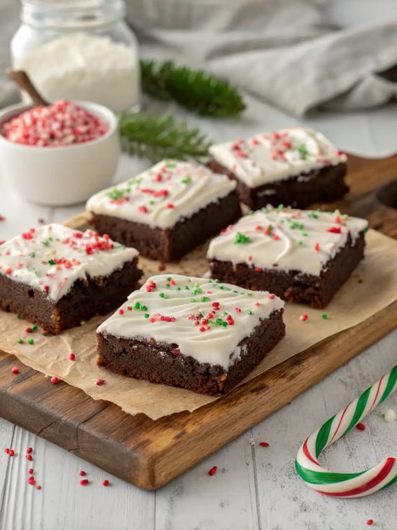 Frosted Christmas Brownies With Quick Nostalgia