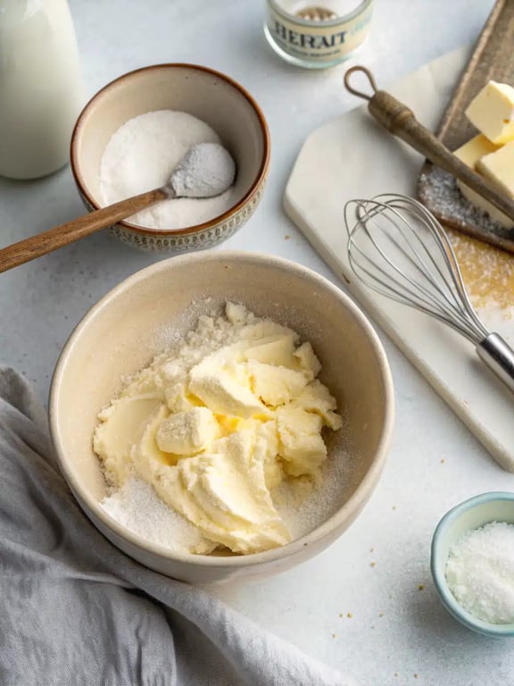 Step 2 for melt in mouth cake — process in progress