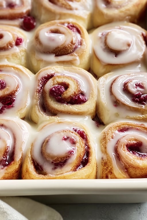 Raspberry Cinnamon Rolls Recipe - Sweet and Easy – Desserts, Cakes & Breads