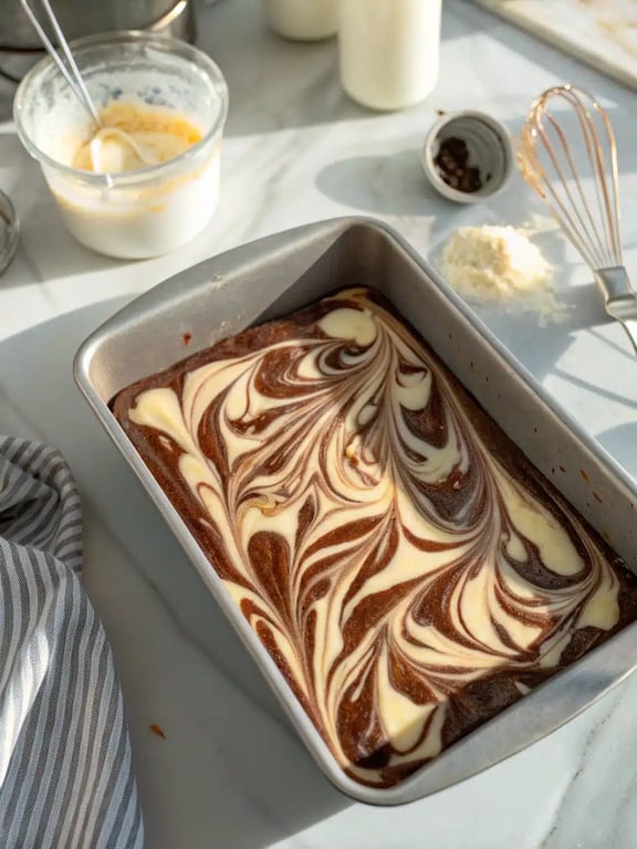 Final step for red velvet brownies recipe — plated and ready