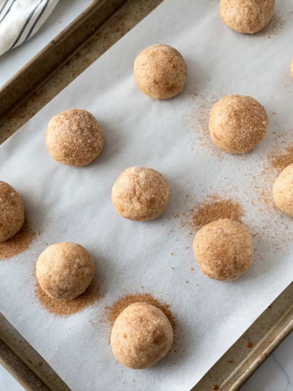 Final step for snickerdoodle cookie recipe — plated and ready