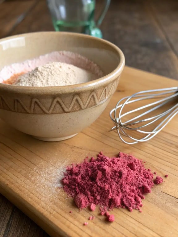 Step 2 for strawberry cheesecake cookies — process in progress